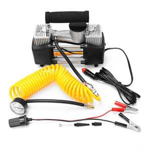 באיכות גבוהה כבד החובה צילינדר כפול צמיג inflator נייד מיני חשמלי משאבת אוויר dc 12v רכב אוויר מדחס צמיג inflators - Product Image 1