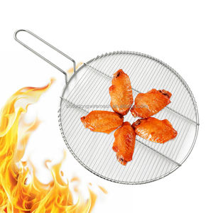 Rejilla de barbacoa de acero inoxidable 304 de grado alimenticio personalizada CE, rejilla de metal galvanizado para barbacoa, bandeja redonda de rejilla para parrilla - Product Image 3