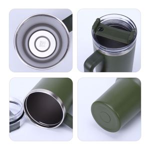 Taza de Café de Viaje con Logotipo Personalizado, 1200 ml, Aislada al Vacío, Doble Pared, Vaso de Acero Inoxidable de 40 oz con Asa, Venta al Por Mayor - Product Image 3