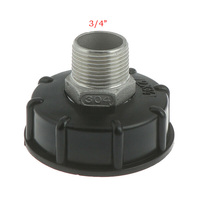 Adaptateur de réservoir IBC en acier inoxydable S60x6 filetage femelle de 2 pouces à filetage mâle de 1/2 pouces BSP