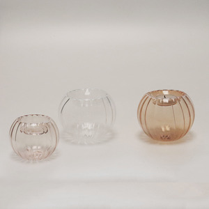 Porte-bougie en verre borosilicate de luxe transparent de haute qualité soufflé à la main - Product Image 2