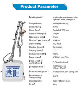เครื่องเลเซอร์กำจัดจุดหลอดเครื่อง Co2ความงามเครื่องเลเซอร์ CO2ผลปลอดภัยและคุณภาพสูง - Product Image 4