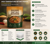 Sachet Doypack Retortable Personnalisé avec Feuille d'Aluminium, Haute Barrière, pour Emballage Alimentaire