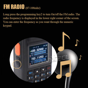 ANYSECU UVF9plus Radio Portatile Dual <span class=keywords><strong>Band</strong></span> 400-520Mhz 136-174Mhz 10W 1W CTCSS DCS 87-108FM Walkie Talkie - Product Image 6