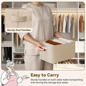 Custom Design Metal Frame <b>Linen</b> Closet Organizers Storage Bins Shelf Storage <b>Baskets</b> for Organizing Bedroom Wardrobe Organizer - Product Image 2
