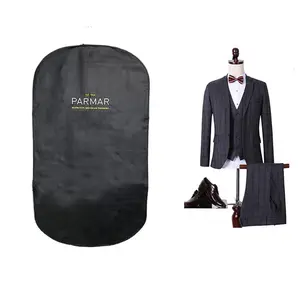 Mens Suit Garment Duffel Bag Jacket Plastic Covers Private Logo Coat Dust Bag Suit Garment Bag Custom Logo Suit Garment C ove