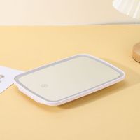 Espejo de Maquillaje LED, Plegable, Grande, de Escritorio, Recargable, para Dormitorios Estudiantiles, Espejo de Belleza Individual 1x