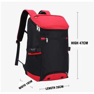 Mochila Deportiva Personalizada con Doble Compartimento para Zapatos, Bolsa para Raquetas de Tenis/Bádminton, Cremallera Antirrobo, Poliéster, para Portátil - Product Image 2