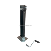 Cric de stationnement robuste pour remorque, à commande latérale et par le haut, capacité 7000 LBS, tube rond, pour remorque de bateau