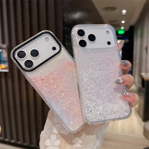 Funda de lujo con purpurina líquida y brillo para iPhone 17 16 15 14 Pro Max, con arena movediza flotante y cubierta trasera transparente - Product Image 2