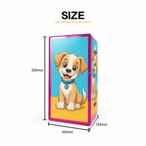 JYB Cute Puppy Printed Rectangular Metal Doll <strong>Wardrobe</strong> Tin Box Lockable Portable Storage Case for Doll Clothes Accessories - Product Image 2