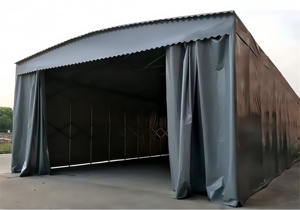 Grande Tente Extérieure Manuelle Extensible à Pousser et Tirer pour Stockage, Logistique, Protection Contre la Pluie et le Soleil, pour Auvent de Stationnement - Product Image 5