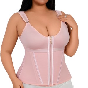 Corsetto Modellante in Rete di Nylon con 17 Stecche in Acciaio per Donna, Gilet Stile Reggiseno <span class=keywords><strong>Push</strong></span>-<span class=keywords><strong>Up</strong></span> con Controllo Pancia - Product Image 5