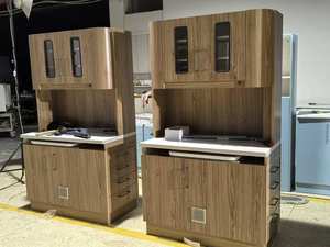 ארון שיניים מרכזי אי מרכזי ריהוט מותאם אישית מרפאת משרד קוורץ אבן עם כיור ארונות שיניים - Product Image 5