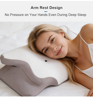 Prix Usine Exceptionnel – Oreiller Cervical en Mousse à Mémoire de Forme 100% Polyester, Confortable, Inodore, avec Soutien Zonal pour le Cou, Idéal pour le Voyage – OEM