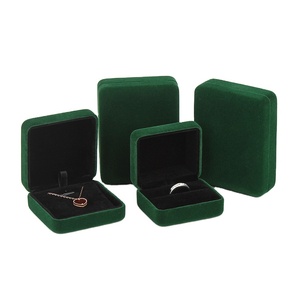 Estuche para Joyas, Caja para Anillos de Terciopelo de Calidad, Juego de Cajas Personalizadas de Lujo para Regalo de Joyería, Collares y Anillos - Product Image 1