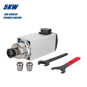 ขายตรงจากโรงงาน มอเตอร์แกนหมุน CNC ระบายความร้อนด้วยอากาศ 5KW ER32 แบบสี่เหลี่ยม 220V/380V ความเร็วสูงสุด 18000 รอบต่อนาที แบริ่งแรงบิดสูง สำหรับเครื่อง CNC Router - Product Image 1