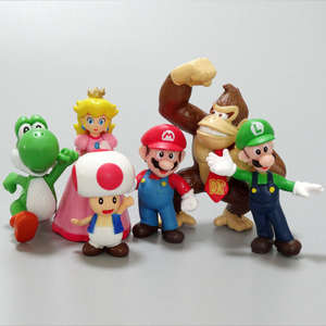 Juego de <span class=keywords><strong>6</strong></span> figuras de acción de PVC de la serie Super <span class=keywords><strong>Mario</strong></span>, modelo de personaje de dibujos animados, regalo de cumpleaños perfecto - Product Image 2