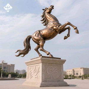Scultura in Bronzo a Grandezza Naturale di Due Cavalli in Corsa, <span class=keywords><strong>Arte</strong></span> Metallica Realistica Personalizzata per Parchi Pubblici - Product Image 2