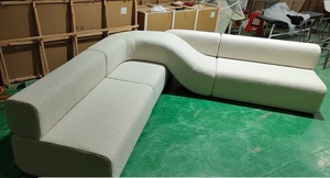 Ghế Sofa Phòng Khách Kiểu Xoắn Uốn Cong Hình Học Góc Chữ L Thiết Kế Sáng Tạo Hiện Đại Nhiều Chỗ Ngồi - Product Image 6