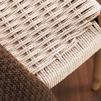 Chaises en bois massif avec accoudoirs, style Kennedy, siège en corde tressée, vente en gros d'usine