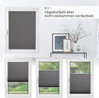 Store plissé sans perçage Klemmfix Anthracite L 35 x H 120 cm Aluminium Plastique Polyester Protection Solaire Montage Facile