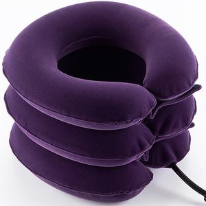 อุปกรณ์พยุงคอแบบเป่าลม Fish Leap 3 ชั้น สีม่วง ความแข็งระดับกลาง - Product Image 1
