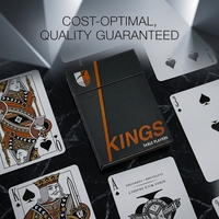 Jeu de cartes à jouer personnalisées en PVC imperméable, 52 cartes, durables, fabriquées par un fabricant, avec pellicule noire, pas cher, pour adultes, avec autocollants