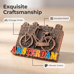 Imanes de Refrigerador Personalizados con Recuerdos de Viaje, Duraderos, de Aleación Ecológica, Impresos por Transferencia Térmica, Diseño Moderno, Recuerdos Turísticos de Ciudades - Product Image 2