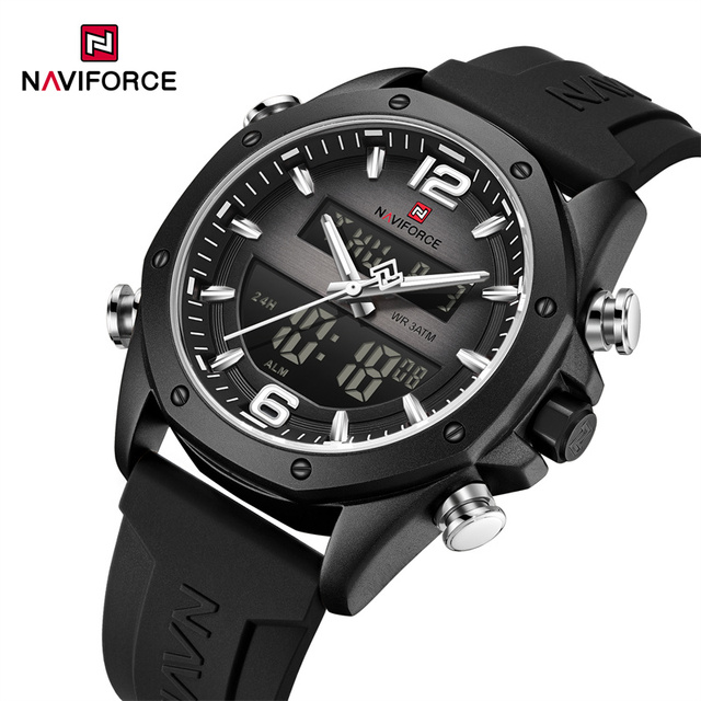 NAVIFORCE 9264 Analogue Digital Watch Led Multifunction Wristwatch Original Manufacturers Guangzhou Watch Market