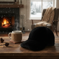 Casquette de baseball en fausse fourrure épaisse, noire unie, chapeau d'hiver de luxe, isolation thermique, style streetwear unisexe, logo personnalisé