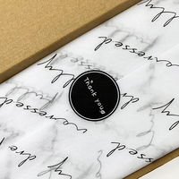 Papel tisú reciclado con logotipo de empresa de marca impreso personalizado, papel tisú blanco, papel de seda para envolver, regalo, traje con capucha