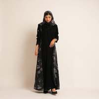 Abaya Maxi Élégante en Laine, Grande Taille, Modèle Décontracté et Modeste, Nouvelle Collection de Créateur de Mode de Dubaï, Transparente à l'Avant, Idéale pour l'Aïd et le Ramadan, Printemps