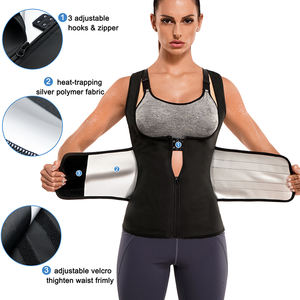 <span class=keywords><strong>Debardeur</strong></span> Minceur Femmes 5 Fois Transpiration Perte de Poids Corps Shaper Sauna Gilet Ventre Brûleur de Graisse Polyester Sauna Suit - Product Image 5