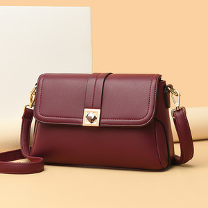 Women Hand Bags Designer Pu Leather Shoulder Messenger Crossbody Bag Pure Color Flap Women <b>Handbag</b> - Product Image 1
