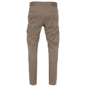 Pantalon de travail pour <span class=keywords><strong>homme</strong></span> en toile de coton élasthanne, coupe droite, taille mi-haute, avec cordon de serrage, bas resserré, imperméable - Product Image 4