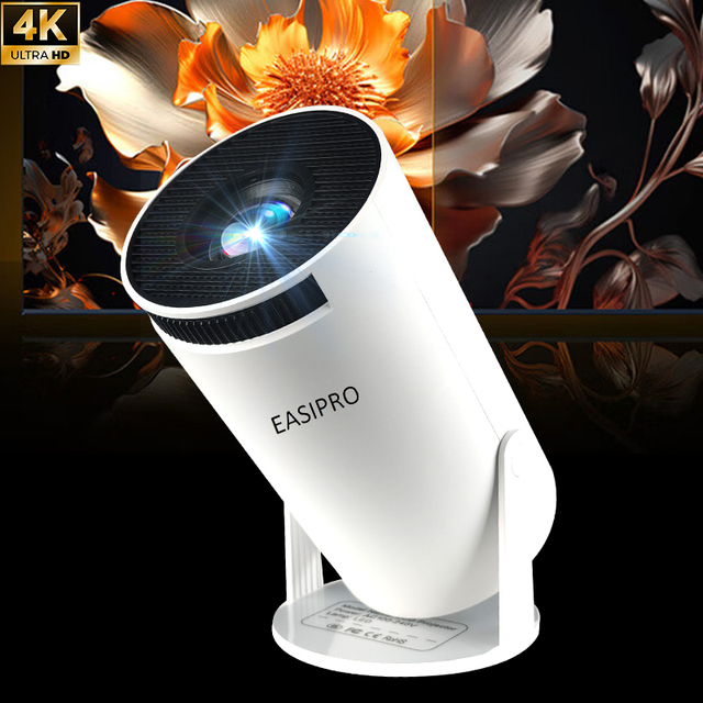 HY300/HY300 Pro Mini Full HD Smart Mirror Screen System 4k Video Projector Wireless Wifi Home LED Portable Video Projector