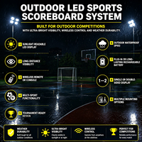 Tableau de score électronique de rugby avec affichage LED numérique et télécommande sans fil pour les gymnases scolaires, les terrains, les clubs et les matchs de ligue
