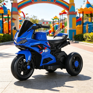 Moto électrique rechargeable à trois roues pour enfants, jouet à roulettes pour parcs d'attractions, moto pour enfants à monter et jouer en extérieur - Product Image 1
