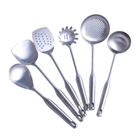 Accessoires d'ustensiles de cuisine pour la maison et le ménage outils de cuisine en métal en acier inoxydable ustensiles de cuisine ensemble louche à soupe tourneur écumoire