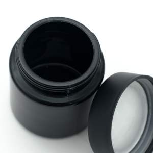 Cannacoast เหยือกแก้วสีดำคุณภาพสูงพร้อมการป้องกันรังสียูวีและฝาเกลียวสำหรับดอกไม้3.5กรัมทนทานมีสไตล์กำหนดสีและขนาดได้ - Product Image 6