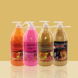 Gel Doccia Sbiancante Personalizzato con Etichetta Privata, Formula Organica con Rosa Dorata e Nicotinamide per Pelle Scura - Product Image 4