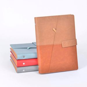 Nuevo Cuaderno de Regalo con Diseño de Hebilla de Cuero PU, 100 Hojas Impresas, Multicolor Opcional, para Uso Escolar y de Oficina - Product Image 1