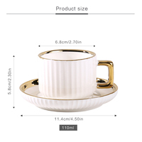 Prix promotionnel - Ensemble de tasse à café et de plateau à thé en porcelaine - Cadeau d'affaires élégant et luxueux - Personnalisable