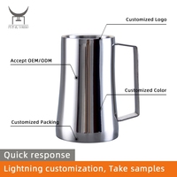 Vente en gros de tasses à double paroi en acier inoxydable 304, corps incurvé unique, tasse à bière en métal, mug à café, chopes pour restaurant, pub, cadeau