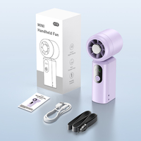 Nouveau Ventilateur Portable Mini Turbine Haute Vitesse 2026, Rechargeable, Moteur Sans Balais, 199 Vitesses avec Lumière, pour Voiture et Usage Domestique