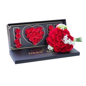 Cielo y Tierra-caja <span class=keywords><strong>de</strong></span> embalaje rectangular para flores, color negro, para regalo, Día <span class=keywords><strong>de</strong></span> San Valentín - Product Image 4