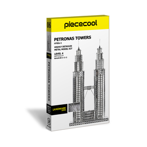 Rompecabezas Metálico 3D Piececool de las <span class=keywords><strong>Torres</strong></span> <span class=keywords><strong>Petronas</strong></span>, Maqueta de Edificio Famoso, Kits de <span class=keywords><strong>Arquitectura</strong></span> Educativa Clásica para Manualidades, Regalo para Adultos - Product Image 3