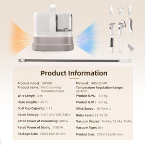 Ensemble de brosse et sèche-poils pour animaux de compagnie 9-en-1 - Product Image 6