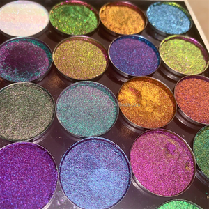 Nhãn hiệu riêng làm cho logo của riêng bạn tắc kè hoa sắc tố tùy chỉnh chrome sắc tố pastel Duo Chrome ngăn xếp multichrome ép <span class=keywords><strong>eyshadow</strong></span> - Product Image 3